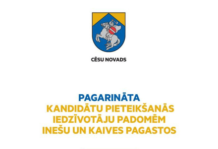 Pagarināts pieteikšanās termiņš iedzīvotāju padomēm Inešos un Kaivē