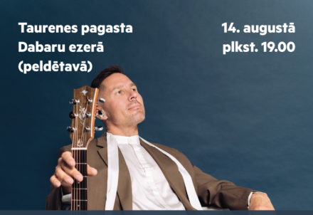 Saulrieta akustiskais koncerts ar Mārci Auziņu Dabaru ezerā (peldētavā)