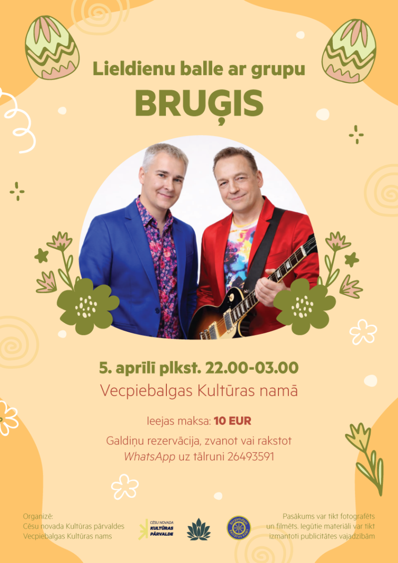 Lieldienu balle ar grupu "Bruģis" Vecpiebalgā